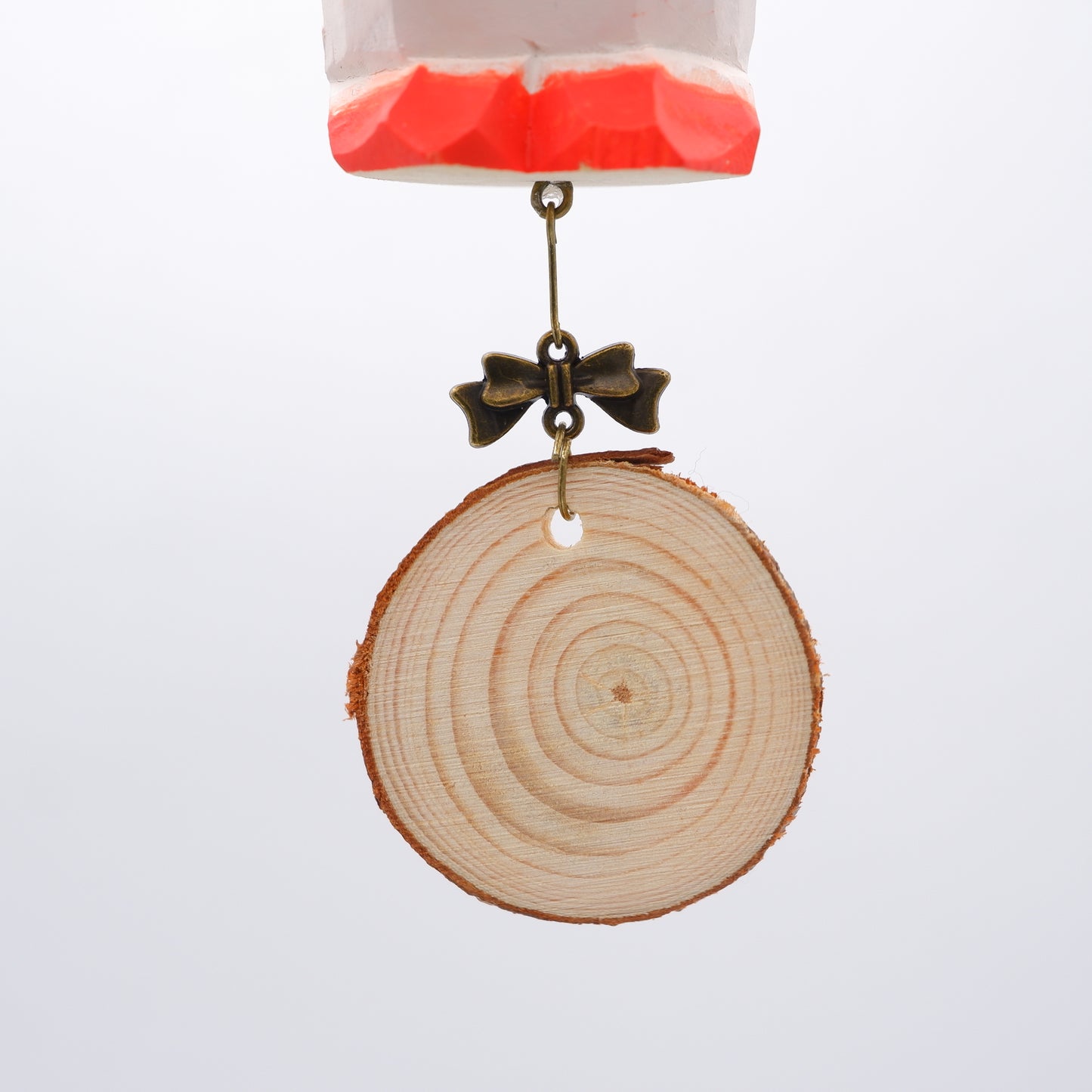 The Garrulous Observer - Hand Carved Wooden Ornament with Personalised Wooden Name Tag