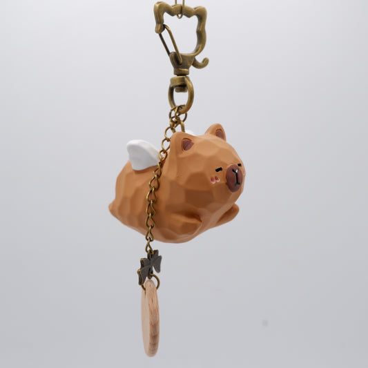 The Cloud Rider - Resin Keychain with Personalised Wooden Name Tag