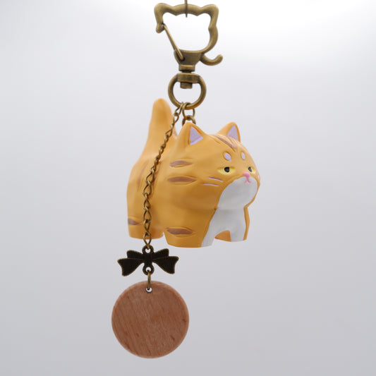 Tail Held High - Resin Keychain with Personalised Wooden Name Tag