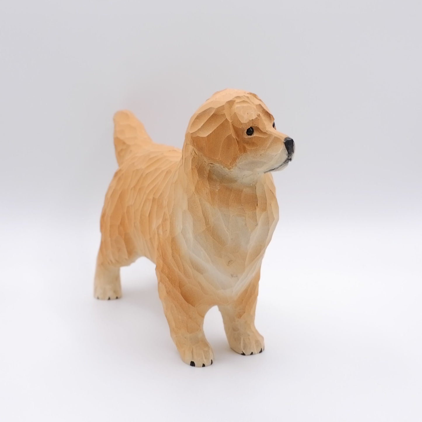 The Golden Friend - Hand Carved Wooden Figure