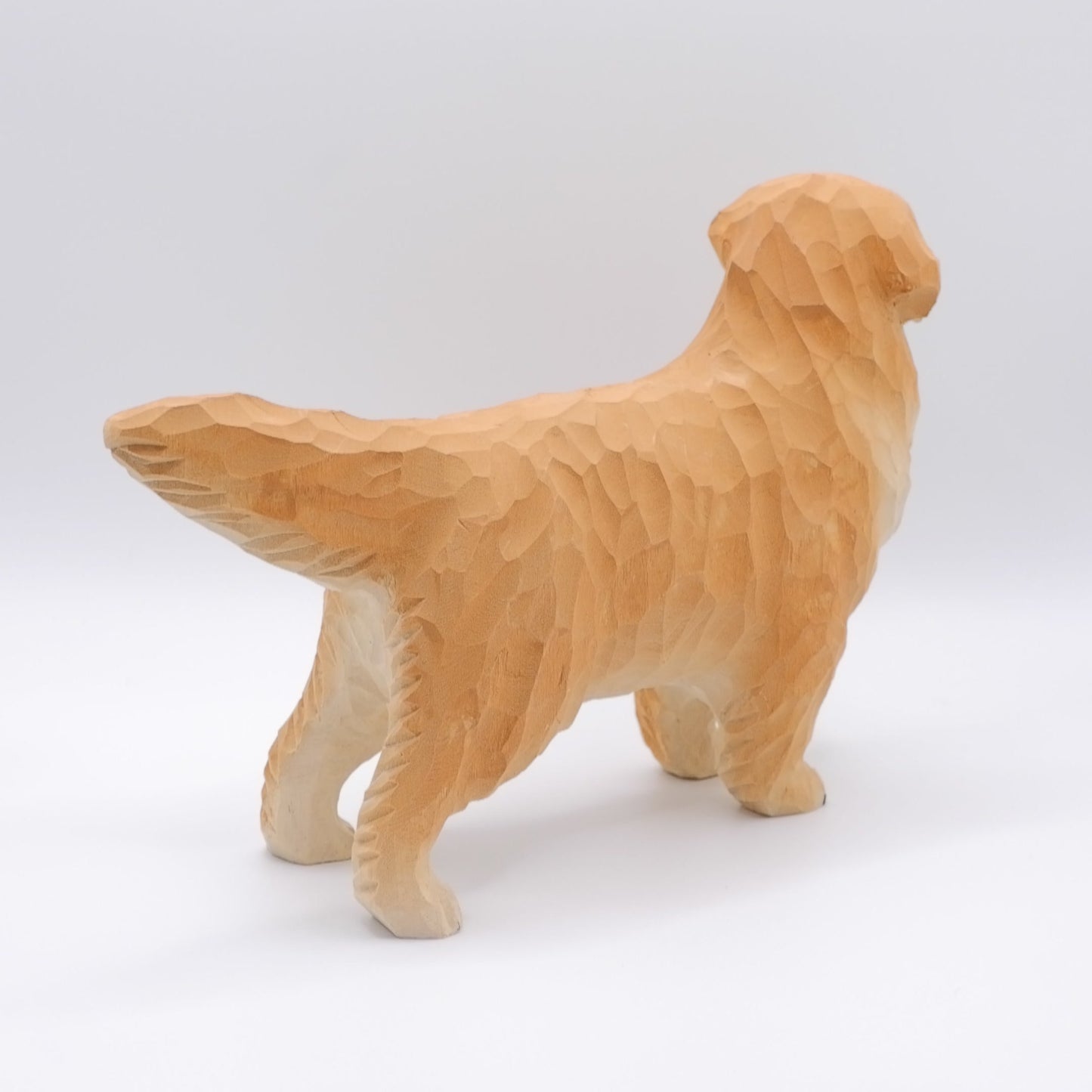 The Golden Friend - Hand Carved Wooden Figure