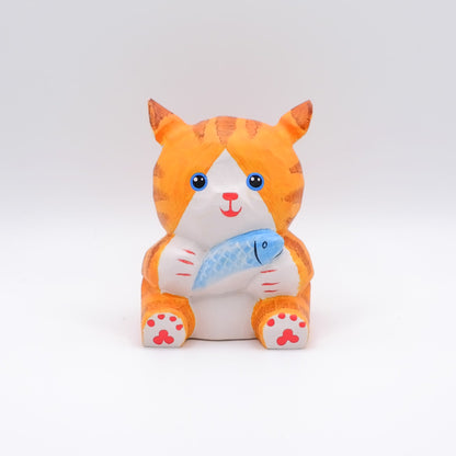 The Quiet Feast - Hand Carved Wooden Figure