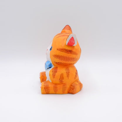 The Quiet Feast - Hand Carved Wooden Figure