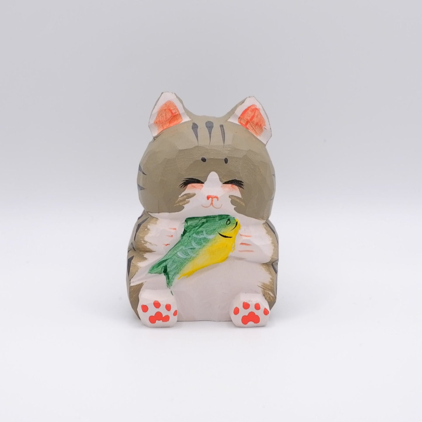 The Quiet Feast - Hand Carved Wooden Figure