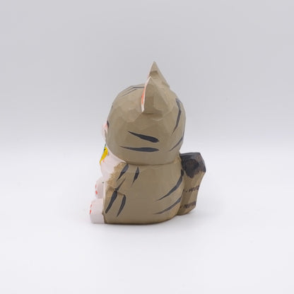 The Quiet Feast - Hand Carved Wooden Figure