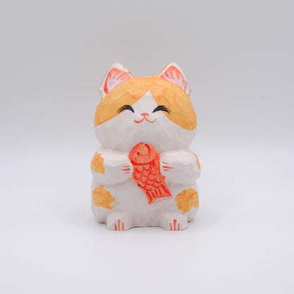 The Quiet Feast - Hand Carved Wooden Figure