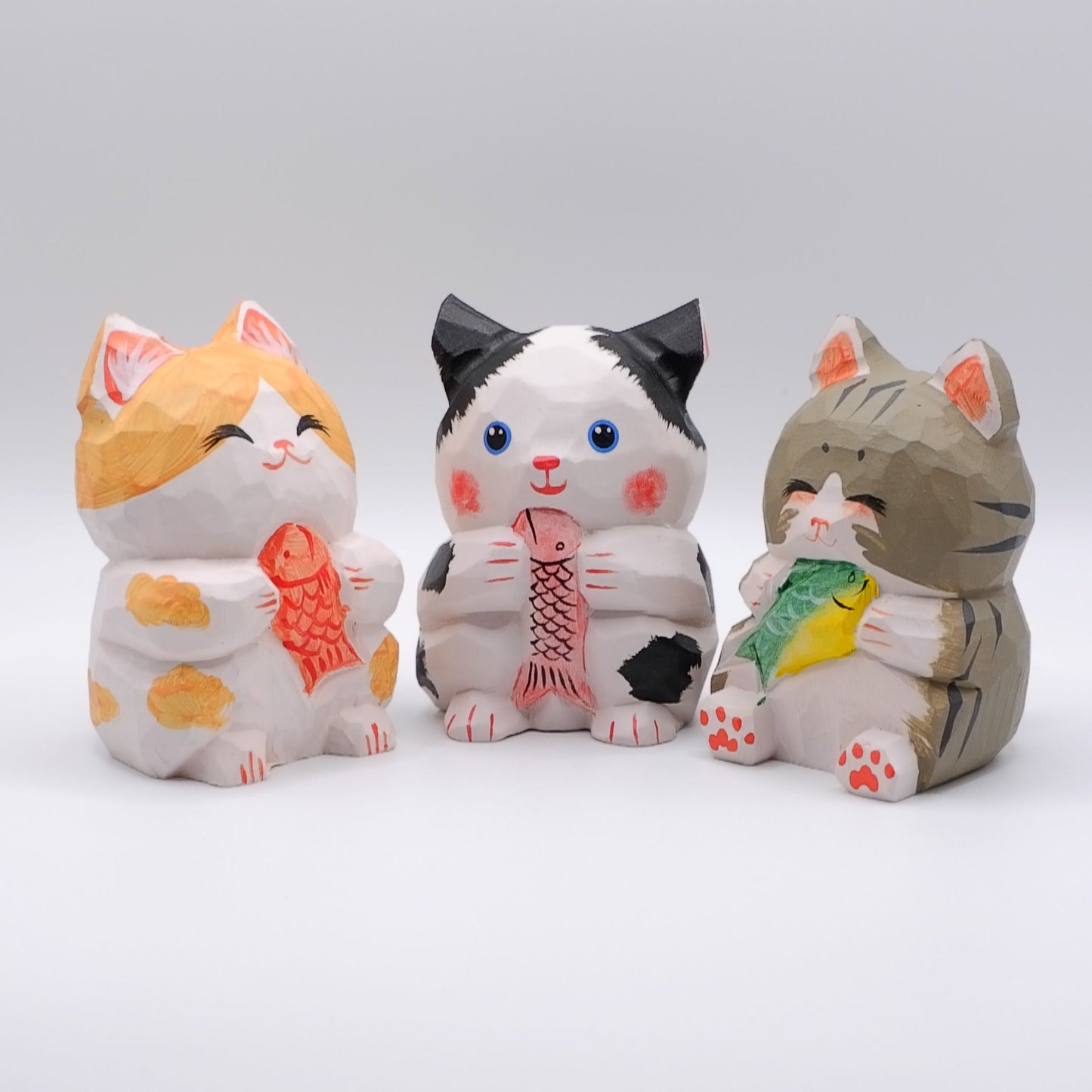 The Quiet Feast - Hand Carved Wooden Figure