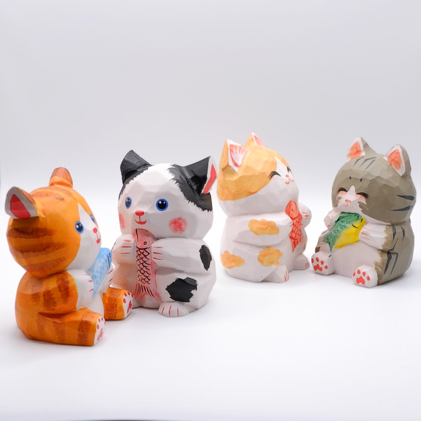 The Quiet Feast - Hand Carved Wooden Figure