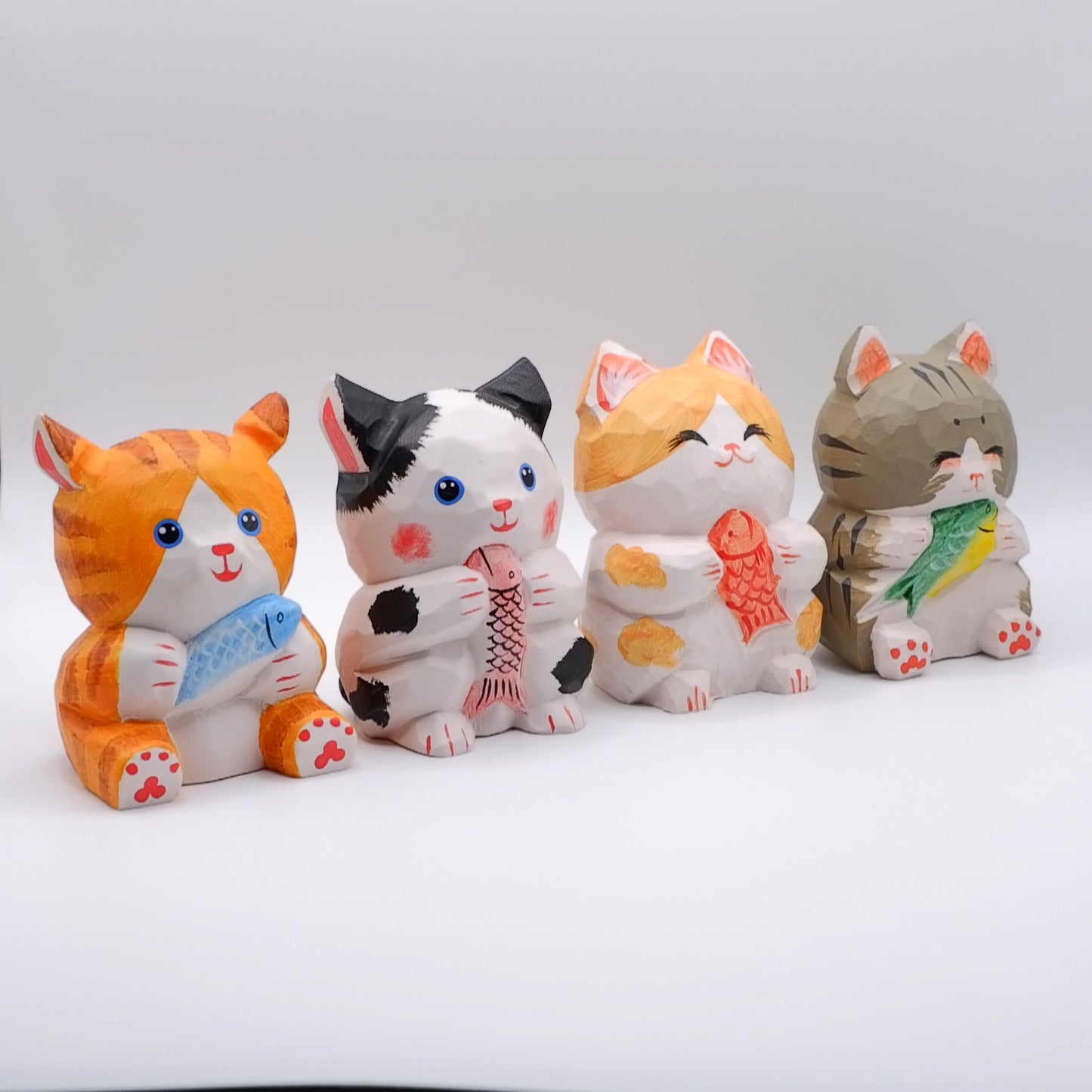 The Quiet Feast - Hand Carved Wooden Figure