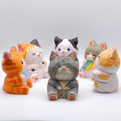 The Quiet Feast - Hand Carved Wooden Figure