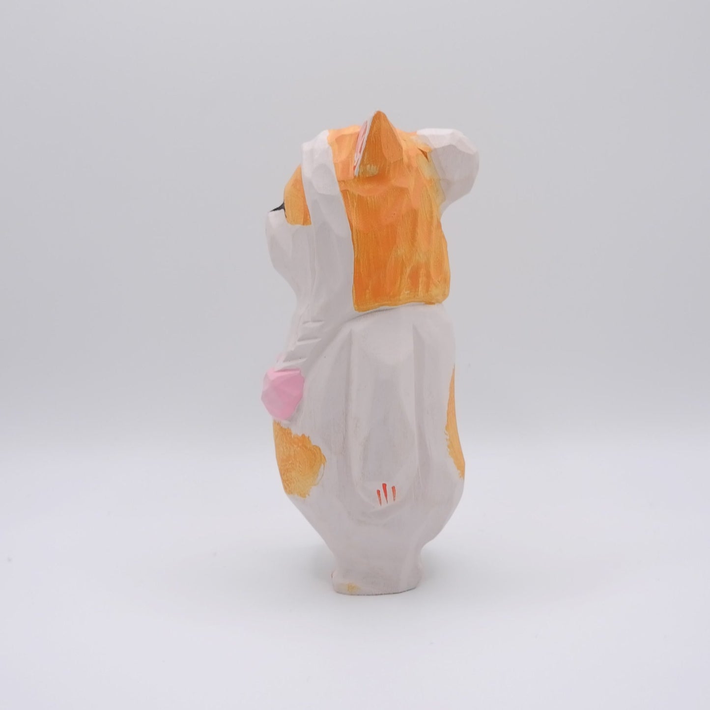 The Cozy Cat - Hand Carved Wooden Figure