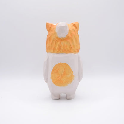 The Cozy Cat - Hand Carved Wooden Figure