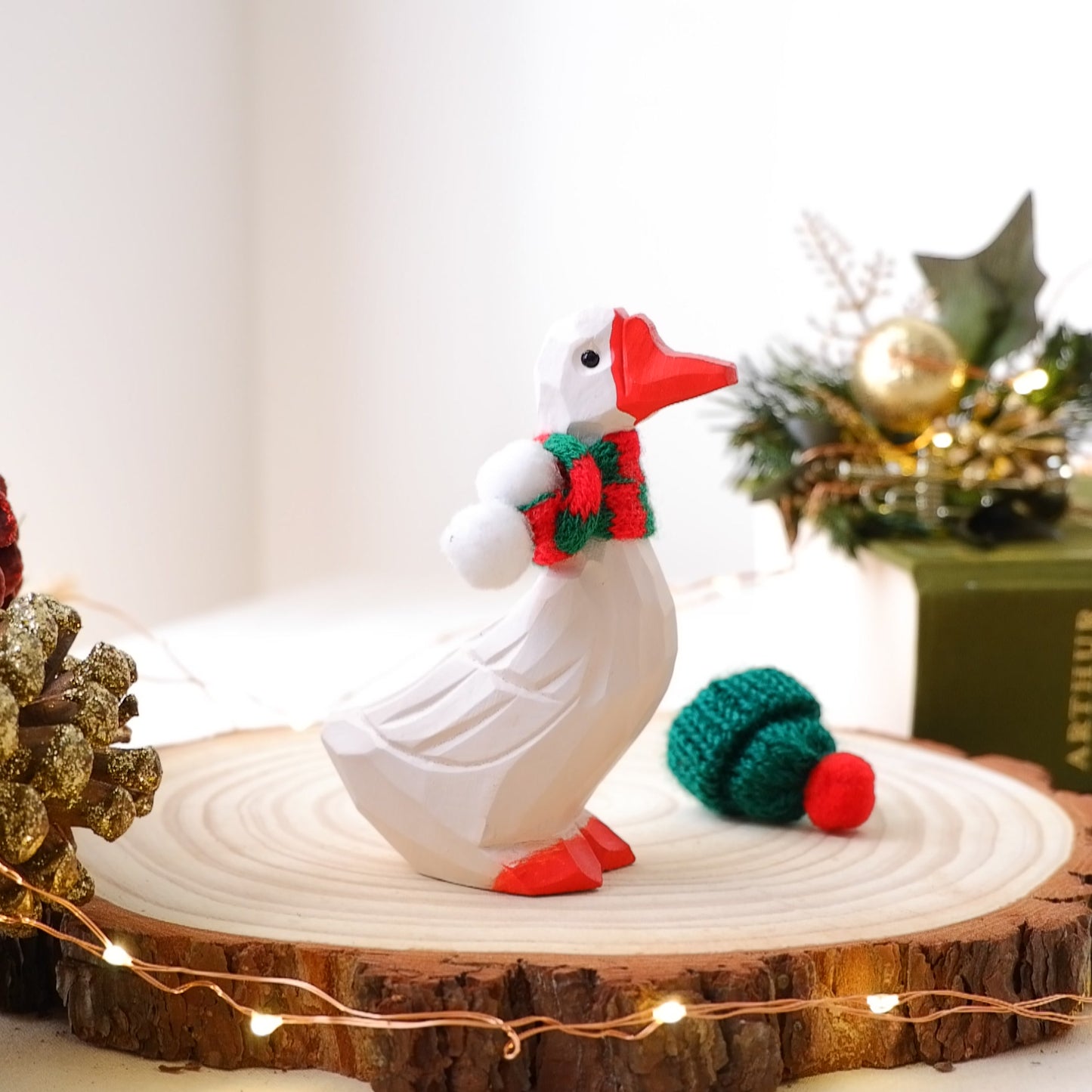 The Garrulous Observer - Hand Carved Wooden Figure