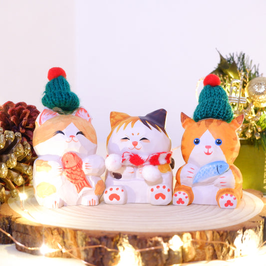 The Quiet Feast - Hand Carved Wooden Figure