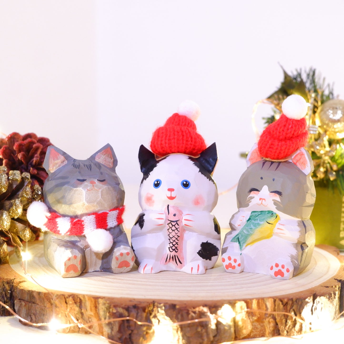 The Quiet Feast - Hand Carved Wooden Figure