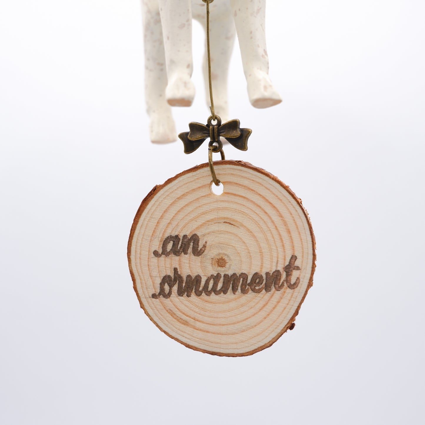 The Woodland Scout - Hand Carved Wooden Ornament with Personalised Wooden Name Tag