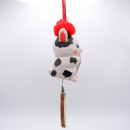 The Quiet Feast - Hand Carved Wooden Ornament with Personalised Wooden Name Tag