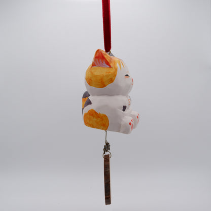 The Quiet Feast - Hand Carved Wooden Ornament with Personalised Wooden Name Tag