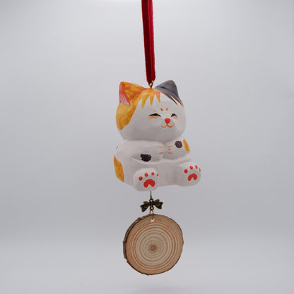 The Quiet Feast - Hand Carved Wooden Ornament with Personalised Wooden Name Tag