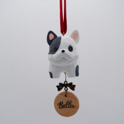 Paws on Parade - Resin Ornament with Personalised Wooden Name Tag