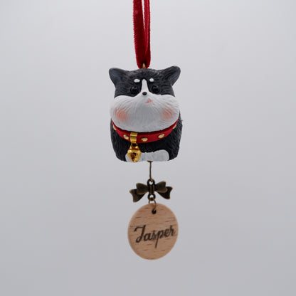 Jingle Along - Resin Ornament with Personalised Wooden Name Tag