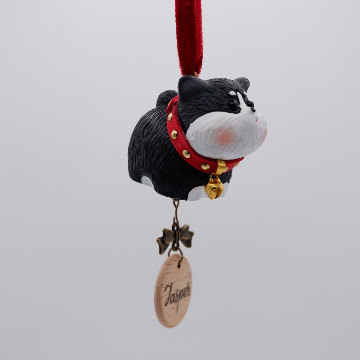 Jingle Along - Resin Ornament with Personalised Wooden Name Tag