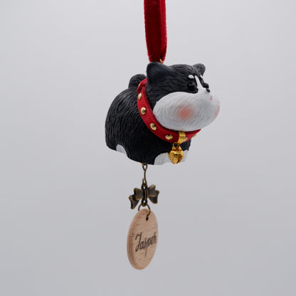 Jingle Along - Resin Ornament with Personalised Wooden Name Tag