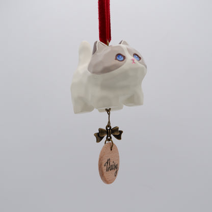 Tail Held High - Resin Ornament with Personalised Wooden Name Tag