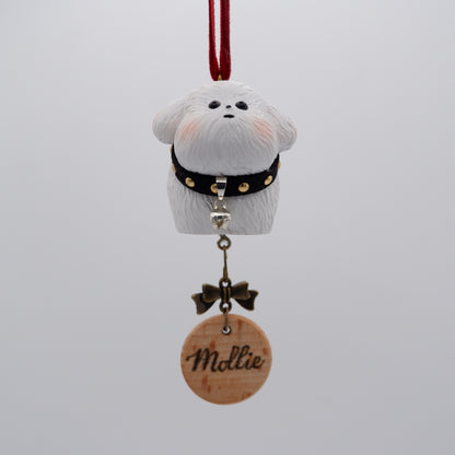 Jingle Along - Resin Ornament with Personalised Wooden Name Tag