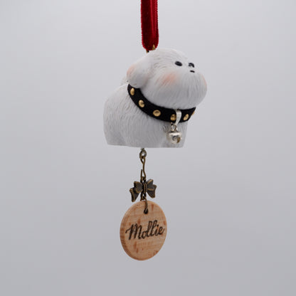 Jingle Along - Resin Ornament with Personalised Wooden Name Tag