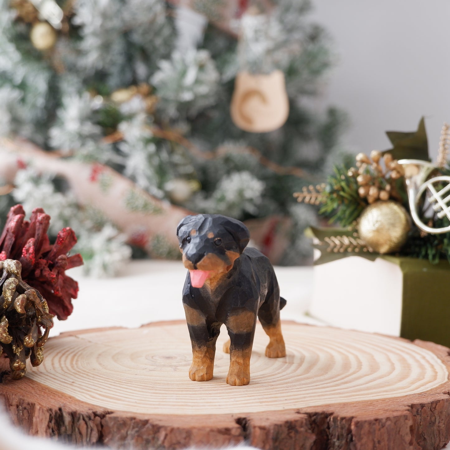 The Quiet Protector - Hand Carved Wooden Figure