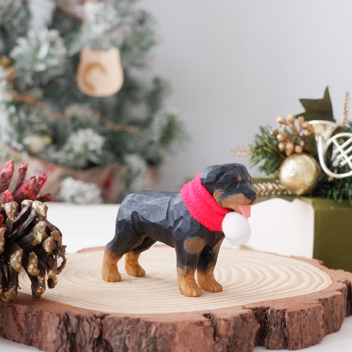 The Quiet Protector - Hand Carved Wooden Figure