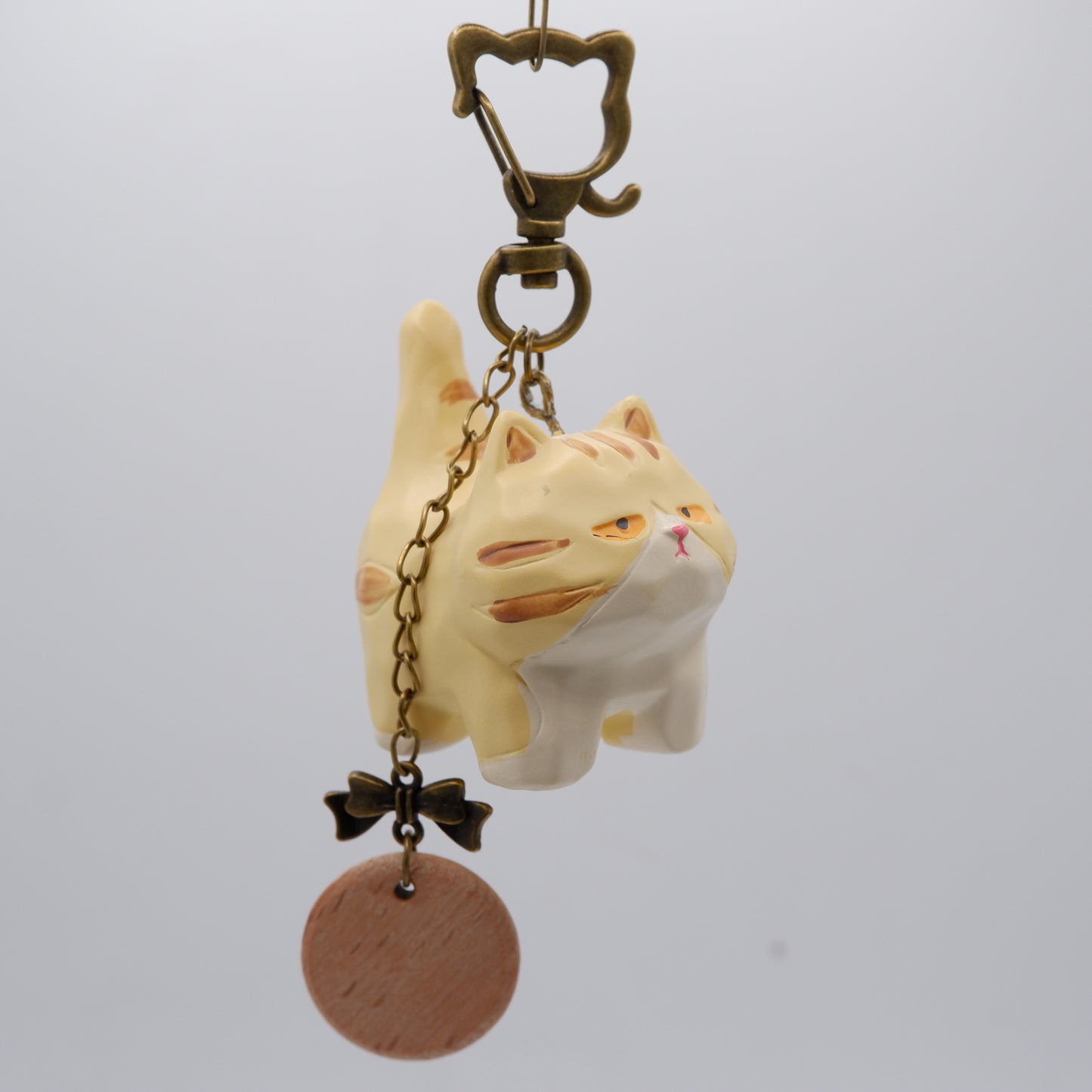 Tail Held High - Resin Keychain with Personalised Wooden Name Tag