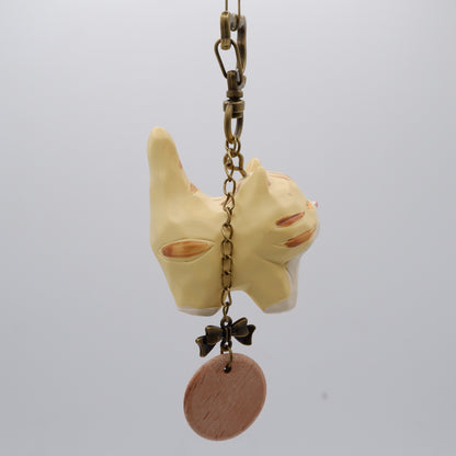 Tail Held High - Resin Keychain with Personalised Wooden Name Tag