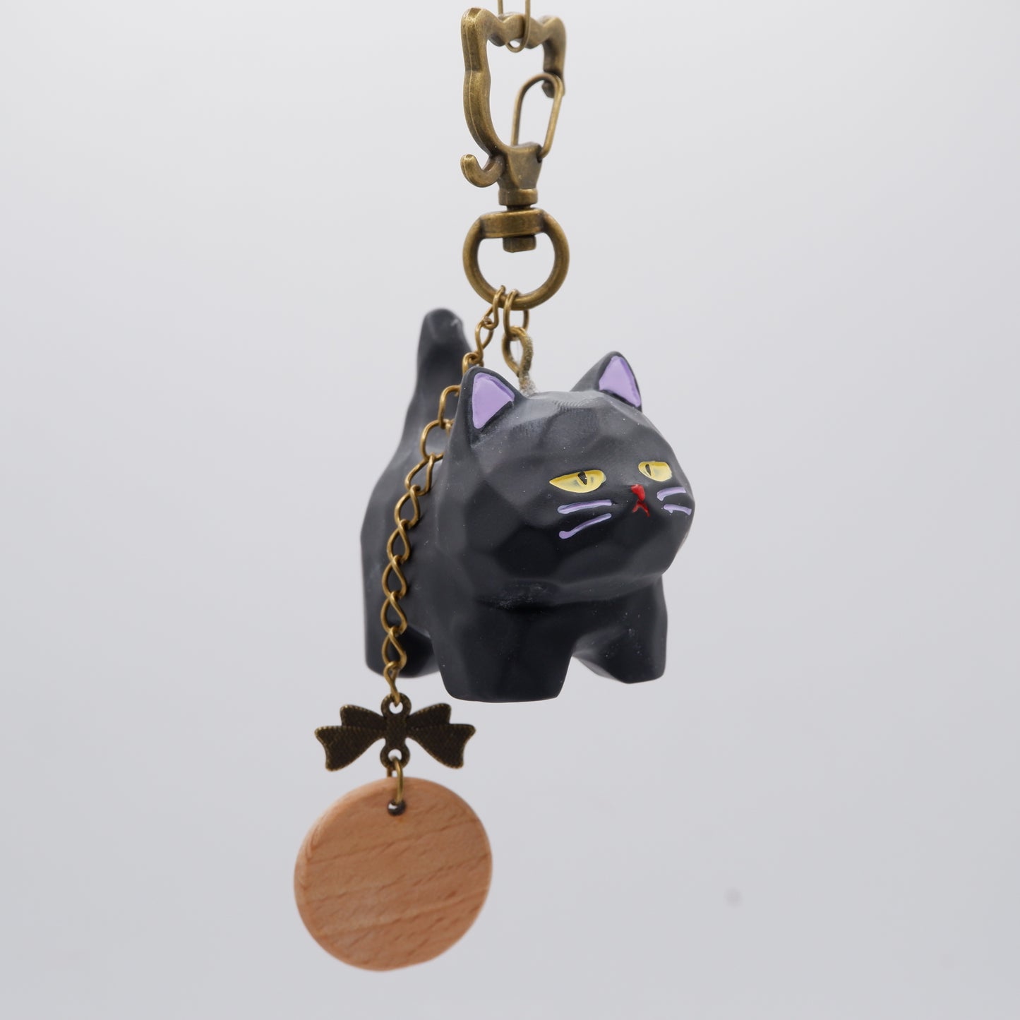 Tail Held High - Resin Keychain with Personalised Wooden Name Tag