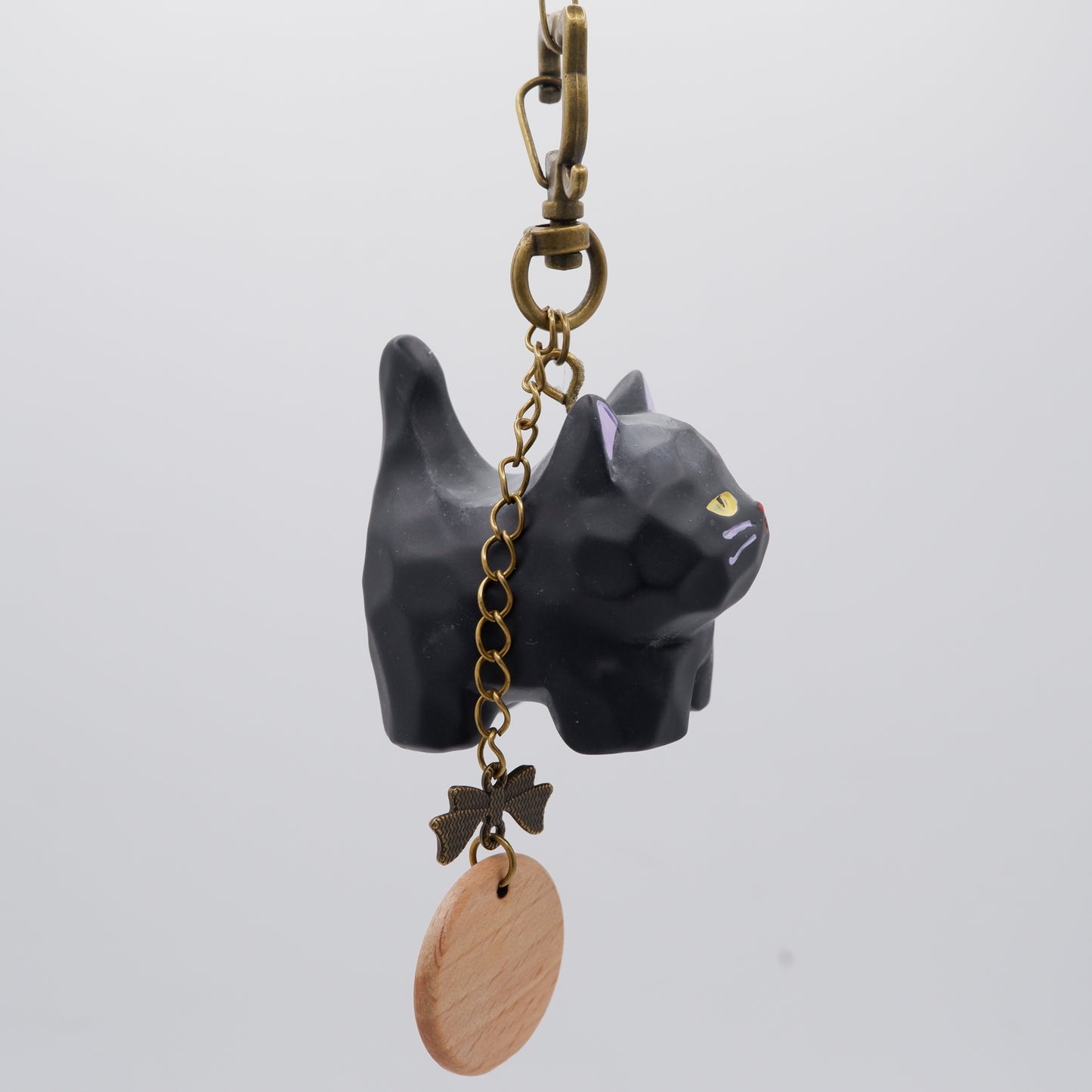 Tail Held High - Resin Keychain with Personalised Wooden Name Tag