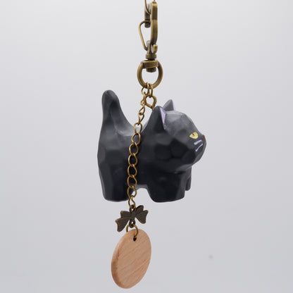 Tail Held High - Resin Keychain with Personalised Wooden Name Tag