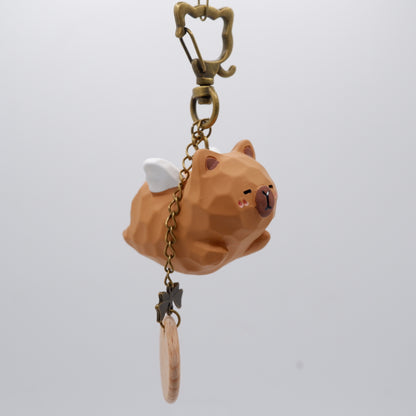 The Cloud Rider - Resin Keychain with Personalised Wooden Name Tag