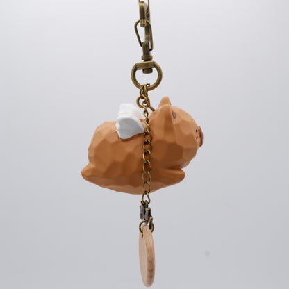 The Cloud Rider - Resin Keychain with Personalised Wooden Name Tag