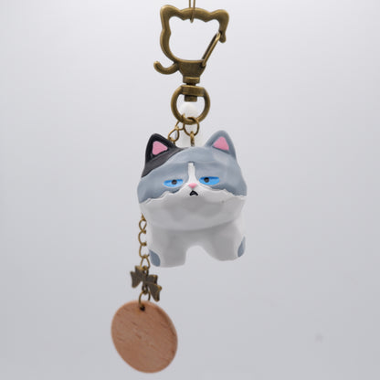 Tail Held High - Resin Keychain with Personalised Wooden Name Tag