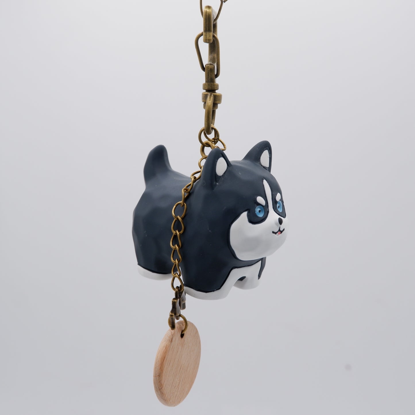 Paws on Parade - Resin Keychain with Personalised Wooden Name Tag