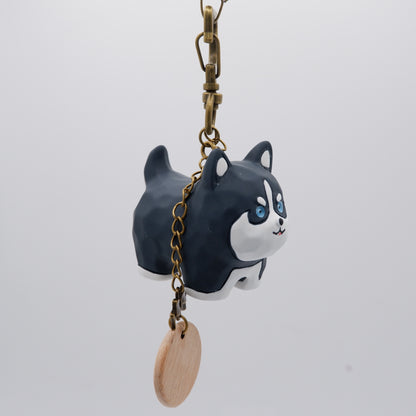Paws on Parade - Resin Keychain with Personalised Wooden Name Tag