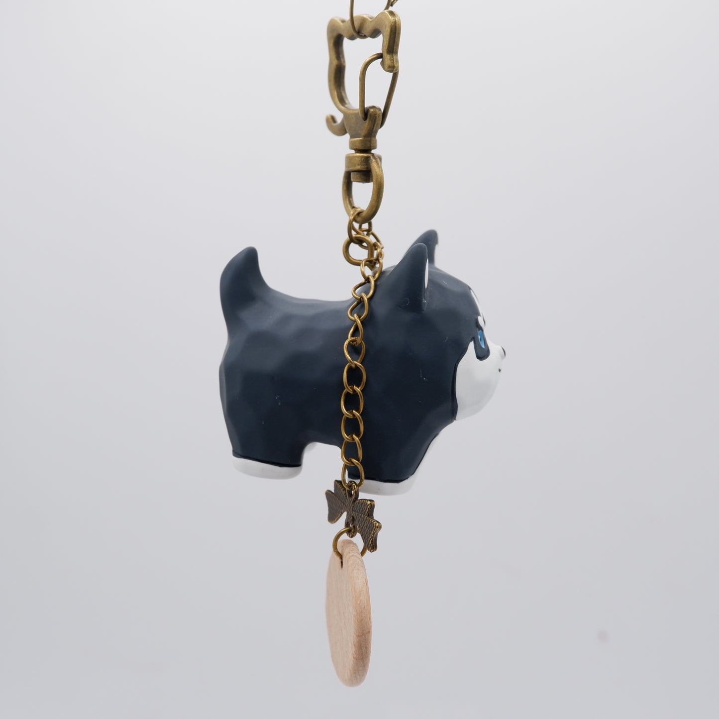 Paws on Parade - Resin Keychain with Personalised Wooden Name Tag