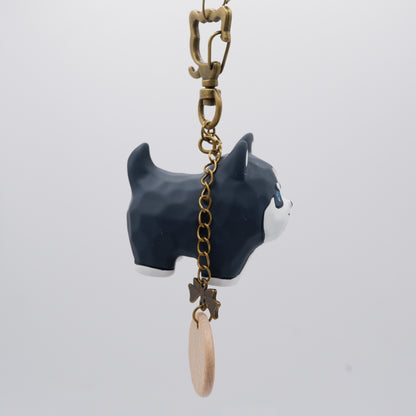 Paws on Parade - Resin Keychain with Personalised Wooden Name Tag