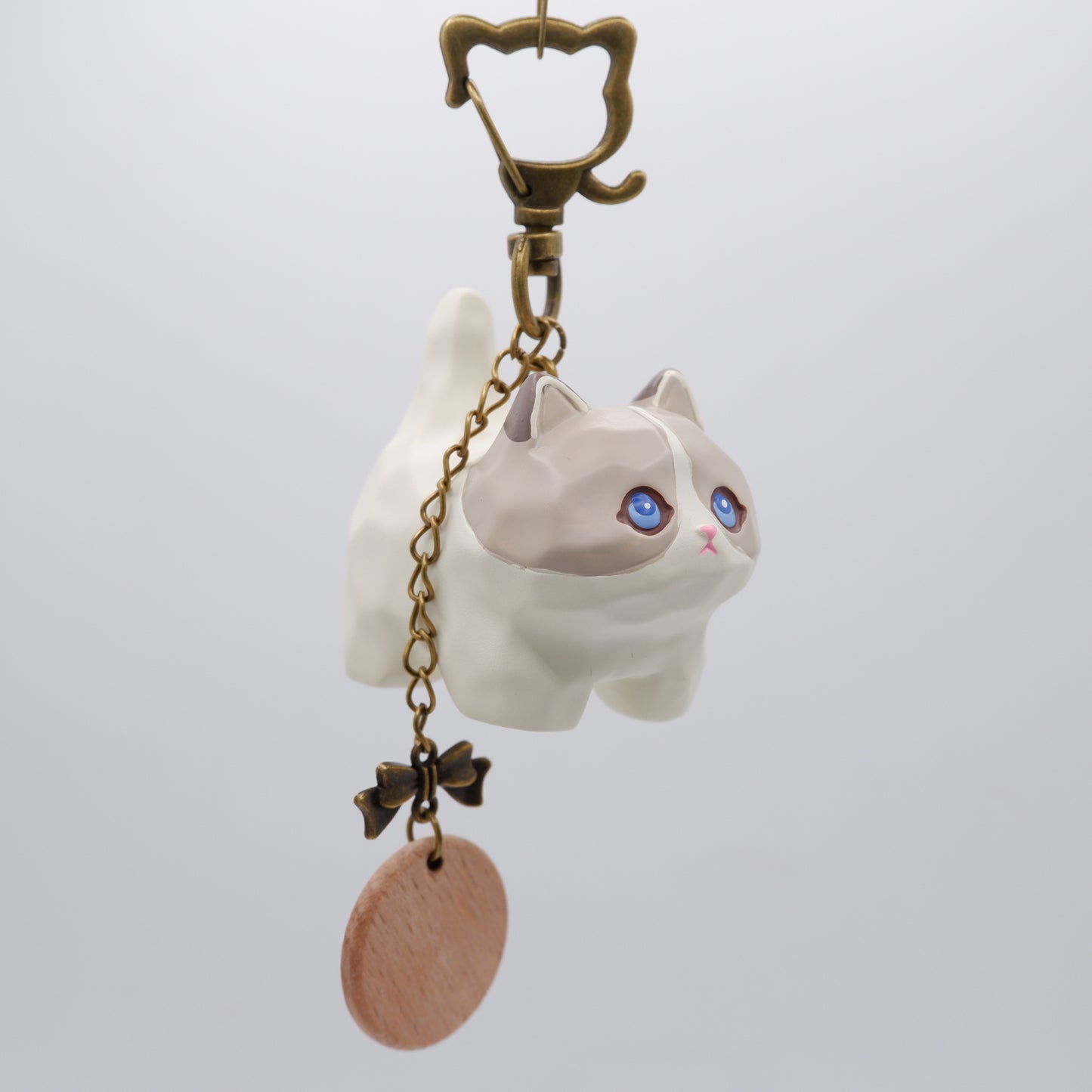 Tail Held High - Resin Keychain with Personalised Wooden Name Tag