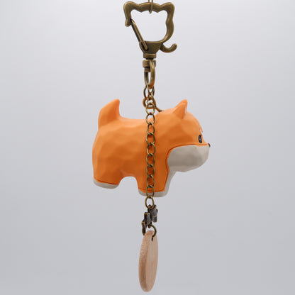 Paws on Parade - Resin Keychain with Personalised Wooden Name Tag