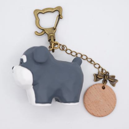 Paws on Parade - Resin Keychain with Personalised Wooden Name Tag