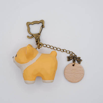 Paws on Parade - Resin Keychain with Personalised Wooden Name Tag