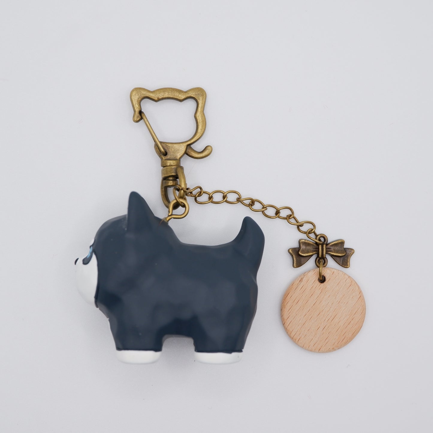 Paws on Parade - Resin Keychain with Personalised Wooden Name Tag