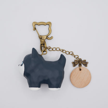 Paws on Parade - Resin Keychain with Personalised Wooden Name Tag